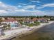 Aerial view of the community, highlighting its beach and pool area at 3730 42Nd S Way # G, St Petersburg, FL 33711