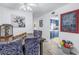 Open concept dining area with a view of the kitchen at 3730 42Nd S Way # G, St Petersburg, FL 33711