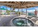 Relaxing hot tub under a shaded gazebo at 3730 42Nd S Way # G, St Petersburg, FL 33711