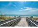 Beach access walkway with wooden railings at 724 Gulf Blvd # A & B, Indian Rocks Beach, FL 33785