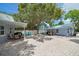 Private backyard with patio and seating area at 724 Gulf Blvd # A & B, Indian Rocks Beach, FL 33785
