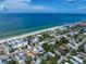 Aerial view showing beachfront property and ocean at 724 Gulf Blvd # A & B, Indian Rocks Beach, FL 33785
