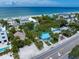 Aerial view highlighting home's beachside location at 724 Gulf Blvd # A & B, Indian Rocks Beach, FL 33785