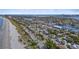 Aerial view showcasing beachfront property and waterway at 103 20Th Ave, St Pete Beach, FL 33706