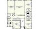 Detailed floor plan of the upper level highlighting bedrooms, bathrooms, and a recreation area, optimizing space and functionality at 4536 W Swann Ave, Tampa, FL 33629