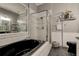 Spa-like bathroom with large walk in shower and soaking tub at 11426 Glenmont Dr, Tampa, FL 33635