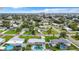 Aerial view showcasing home, pool, and neighborhood at 504 Florida S Cir, Apollo Beach, FL 33572