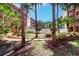 Inviting courtyard with lush landscaping and a pool at 12760 Indian Rocks Rd # 1004, Largo, FL 33774