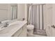Bathroom with shower/tub combo and vanity at 6378 Camino Dr, Apollo Beach, FL 33572