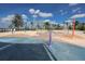 Interactive splash pad with colorful water features for children at 6378 Camino Dr, Apollo Beach, FL 33572