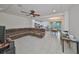 Open floor plan living room, kitchen, and dining area at 6378 Camino Dr, Apollo Beach, FL 33572
