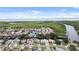 High-angle view of a residential area near the waterfront at 10713 Cape Hatteras Dr, Tampa, FL 33615