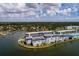 Aerial view showcasing building location and waterfront access at 5960 30Th S Ave # 502, Gulfport, FL 33707