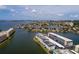 Aerial view of waterfront community with lush landscaping and canals at 5960 30Th S Ave # 502, Gulfport, FL 33707