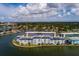 Aerial view of waterfront condo building with great water access at 5960 30Th S Ave # 502, Gulfport, FL 33707