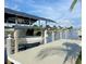 Covered boat lift and spacious dock at 132 Peckham Se St, Port Charlotte, FL 33952