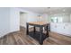 Kitchen island with butcher block countertop at 2156 Masters Ct # 2156, Dunedin, FL 34698