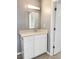 Modern bathroom with white vanity and gray walls at 8114 N Edison Ave, Tampa, FL 33604