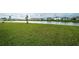 Peaceful pond view with houses in the background at 8367 Ender Hills Dr, Wesley Chapel, FL 33545