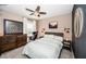 Cozy bedroom with a double bed and nice decor at 8367 Ender Hills Dr, Wesley Chapel, FL 33545