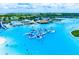 Aerial view of crystal lagoon and amenities at 8367 Ender Hills Dr, Wesley Chapel, FL 33545