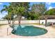 Relaxing kidney-shaped pool with a patio and lush landscaping at 8212 Forest Cir, Seminole, FL 33776