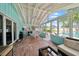 Large screened porch with seating and pool view at 8212 Forest Cir, Seminole, FL 33776