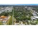Aerial view of a property near a railway and new construction at 733 1/2 New Jersey St, Clearwater, FL 33756