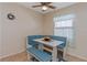 Kitchen nook with a built-in bench and white table at 105 Pompano Se Dr # A, St Petersburg, FL 33705