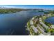 Aerial view highlighting the property's waterfront location and boat slip at 105 Pompano Se Dr # A, St Petersburg, FL 33705