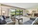 Relaxing living room with comfortable sofas and access to a patio at 36750 Us Highway 19 N # 05102, Palm Harbor, FL 34684
