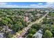 Aerial view of a house nestled in a lush, tree-lined neighborhood at 2111 Burlington N Ave, St Petersburg, FL 33713