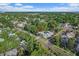 Aerial view showing home's location in a residential neighborhood at 2111 Burlington N Ave, St Petersburg, FL 33713