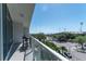 Private balcony with city, water, and stadium views at 175 1St S St # 406, St Petersburg, FL 33701