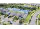 Aerial view of house, neighborhood and pond at 19501 Sea Myrtle Way, Tampa, FL 33647