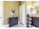 Well-appointed bathroom with modern vanity, separate shower, and a relaxing ambiance at 19501 Sea Myrtle Way, Tampa, FL 33647