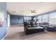 Spacious game room with plush seating, pool table, and plenty of space for entertainment at 19501 Sea Myrtle Way, Tampa, FL 33647
