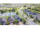 Aerial view of house and surrounding neighborhood at 19501 Sea Myrtle Way, Tampa, FL 33647