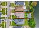 Aerial view showcasing a house's location and backyard space at 11302 Southwind Lake Dr, Gibsonton, FL 33534