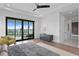 Modern main bedroom, featuring water views and walk-in closet at 490 Laguna Dr, Tierra Verde, FL 33715