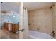 Clean bathroom with tub and shower at 18610 Gulf Blvd # 402, Indian Shores, FL 33785