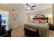 King-size bed, ocean-themed decor, and ensuite access at 18610 Gulf Blvd # 402, Indian Shores, FL 33785