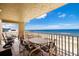 Ocean view balcony with patio furniture at 18610 Gulf Blvd # 402, Indian Shores, FL 33785