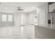 Bright living room with marble floors and modern ceiling fan at 2138 -1 W Beach St, Tampa, FL 33607
