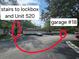 Parking area with assigned parking and stairs to unit 520 at 17104 Carrington Park Dr # 520, Tampa, FL 33647