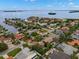Aerial view showcasing a home's location in a waterfront community at 1118 2Nd S Ave, Tierra Verde, FL 33715