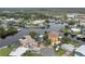 Wide aerial view of the house and neighborhood at 4530 Flounder Dr, Hernando Beach, FL 34607