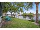 Lovely backyard with water view and dock at 4530 Flounder Dr, Hernando Beach, FL 34607