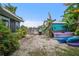 Kayaks and shed in the backyard at 4530 Flounder Dr, Hernando Beach, FL 34607
