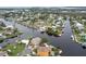 Expansive aerial showcasing waterfront community at 4530 Flounder Dr, Hernando Beach, FL 34607